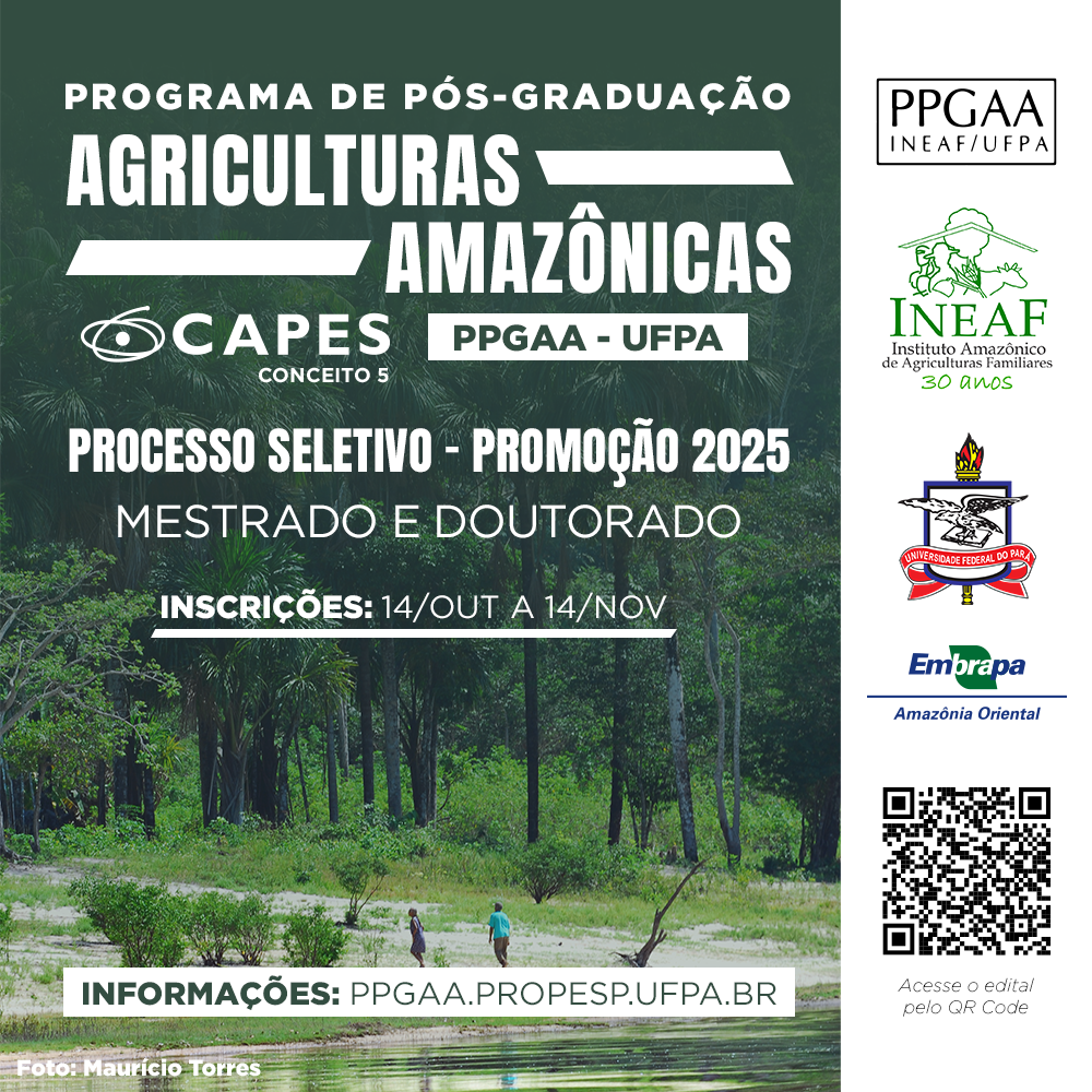 Processo Seletivo para Mestrado e Doutorado em Agriculturas Familiares e Desenvolvimento Sustentável (MAFDS e DAFDS) - Promoção 2025